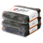 Glart 443TPO Premium Flausch 3er Set Auto Mikrofasertücher mit 600 GSM, Microfasertuch saugstark und ultra weiche fusselfreie Autopflege Poliertücher Waschset f. Pkw und Motorrad 40 x 40 cm