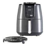 Ninja Foodi MAX Dual Zone Heissluftfritteuse [AF400EU] 9,5 l Fassungsvermögen, 2 Fächer, 6 Funktionen, Grau Schwarz