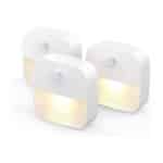 eufy Lumi 3 Pack LED Nachtlicht mit Bewegungssensor, Warmes weisses Licht, Auto ON/OFF, Selbsthaftende Schrankbeleuchtung für Kinderzimmer, Schlafzimmer, Orientierungslicht, Energieeffizient