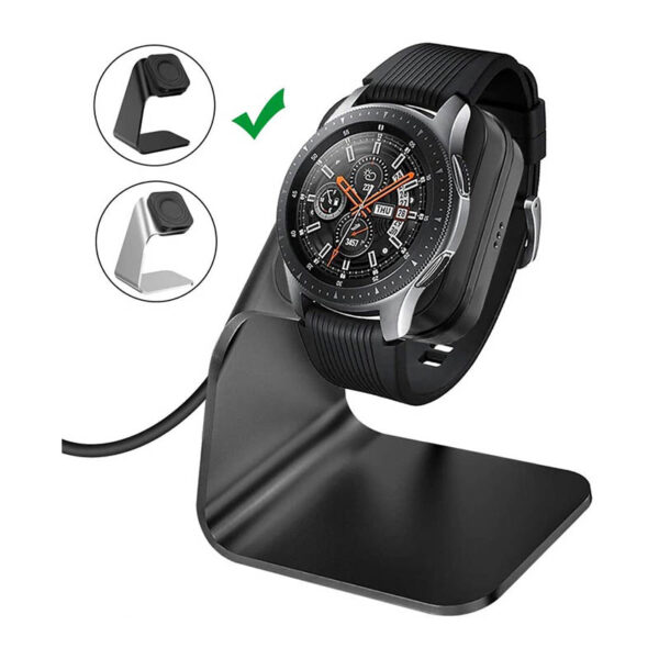 CAVN Ladegerät Kompatibel mit Samsung Galaxy Watch 46mm /42mm /Gear S3 Induktive Ladestation, 4.9ft Ersatz USB Aluminium Ladekabel Lade Dock