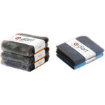 3 plush microfiber Tücher+2 waffle Tücher