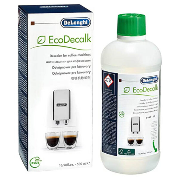 De'Longhi Original EcoDecalk DLSC500 - Entkalker für Kaffeemaschinen &Kaffeevollautomaten, Universal Kalklöser für 5 Entkalkungsvorgänge, enthält natürliche Rohstoffe Biologischen Ursprungs