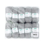 Gründl Lisa Premium Uni Strick & Häkelgarn (weicher und wollartiger Charakter, pflegeleichtes Strickgarn aus 100% Polyacryl, 50 g 133 m, Nadelstärke 3,5 - 4,5, 10 Knäuel á 50 g,