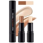 7 code Contouring Stick, Kontur Stift Highlighter, Concealer Contouring und Highlighter in einem, Dual-Ended Contour Stick, Concealer Contouringstift, Bronzer und Highlighter, Cremige Textur(#01)