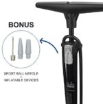 DANSI Fahrradpumpe, Standluftpumpe passend für alle gängigen Ventile – Bild 4