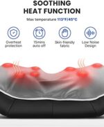 RENPHO Nackenmassagegerät mit Wärmefunktion, Schulter Massagegerät, Elektrisches Shiatsu Massagegerät für Nacken und Rücken, 3D-Rotation Massage Einstellbaren Geschwindigkeiten für Haus Büro Auto – Bild 3