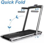 GEARSTONE faltbares Elektro-Laufband 2 in 1, 1400 W Motor, 1-15 km/h mit 2 Sportmodi, Doppelanzeige und Touchscreen/Fernbedienung, integriertes Bluetooth, ideal für zu Hause und im Büro – Bild 5