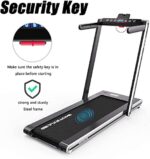GEARSTONE faltbares Elektro-Laufband 2 in 1, 1400 W Motor, 1-15 km/h mit 2 Sportmodi, Doppelanzeige und Touchscreen/Fernbedienung, integriertes Bluetooth, ideal für zu Hause und im Büro – Bild 2