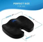 Everlasting Comfort Sitzkissen für den Bürostuhl - Memory Foam Kissen - Unterstützung für Beine, Hüften, Steissbein und Rücken (Schwarz) – Bild 8