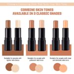 Onlyoily Kontur Stift Highlighter,Concealer Contouring und Highlighter in einem, 2 Colour Make up Concealer contouring stift, Bronzer, Kontur stift Und Highlighter Make-Up Für Jeden Hauttyp – Bild 3
