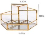 SLHEQING Makeup Organizer Black Glas Pinselhalter Retro Kosmetikbox, Dekoratives Tablett – Bild 2
