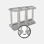 keeeper System, Müllsackständer mit integriertem Aufbewahrungsfach, 60-120 l, Ole, Silber – Bild 8