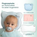 Babykissen Plagiozephalie, abnehmbar (mit Zwei Kissenbezügen), hilft EIN Plattkopfsyndrom vorzubeugen und zu behandeln, Aus Memory Foam, Registriertes Design KBC® – Bild 6