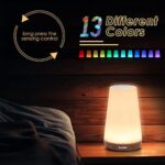 Auxmir LED Nachttischlampe, Atmosphäre Tischlampe mit Warmweissem Licht, Dimmbar 13 Farben und Farbwechsel, Berührungssensitives Nachtlicht für Schlafzimmer Wohnzimmer – Bild 2