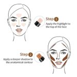 Onlyoily Kontur Stift Highlighter,Concealer Contouring und Highlighter in einem, 2 Colour Make up Concealer contouring stift, Bronzer, Kontur stift Und Highlighter Make-Up Für Jeden Hauttyp – Bild 6