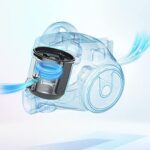 Bosch bgc05aaa1 GS05 cleann 'n Staubsauger ohne Beutel, Design computerdesigns, waschbarer HEPA H12 Filter, 700 W, 1.5 liters, 78 decibeles, Violett und Grau – Bild 8