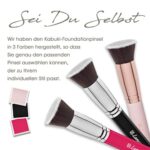 Make Up Pinsel Kabuki Foundation Pinsel Schminkpinsel Kosmetikpinsel Ideal für Cremige, Pudrige oder Flüssige Foundation Dichte Synthetische Premium Pinselhaare ohne Ausfall Super Geschenkidee – Bild 4