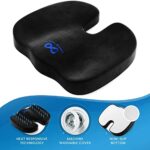 Everlasting Comfort Sitzkissen für den Bürostuhl - Memory Foam Kissen - Unterstützung für Beine, Hüften, Steissbein und Rücken (Schwarz) – Bild 5
