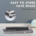 GEARSTONE faltbares Elektro-Laufband 2 in 1, 1400 W Motor, 1-15 km/h mit 2 Sportmodi, Doppelanzeige und Touchscreen/Fernbedienung, integriertes Bluetooth, ideal für zu Hause und im Büro – Bild 6