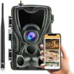4G Wildkamera, Live-Video Übertragung 4K Nachtsichtkamera, Wasserdicht,  Gratis 32GB Speicherkarte und Gratis Sim-Karte mit 10.- guthaben, APP Steuerung