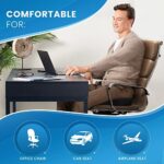Everlasting Comfort Sitzkissen für den Bürostuhl - Memory Foam Kissen - Unterstützung für Beine, Hüften, Steissbein und Rücken (Schwarz) – Bild 6