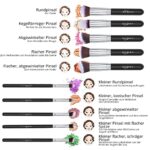 BEAKEY Pinselset Makeup, Professionelles Foundation Make up Pinsel Set Premium Synthetic Lidschatten Blush Schminkpinsel Set mit Beauty Schwamm und Bürsteswaschener mit Eiform – Bild 4