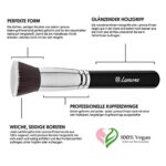 Make Up Pinsel Kabuki Foundation Pinsel Schminkpinsel Kosmetikpinsel Ideal für Cremige, Pudrige oder Flüssige Foundation Dichte Synthetische Premium Pinselhaare ohne Ausfall Super Geschenkidee – Bild 2