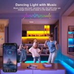 TVLIVE LED Strip, LED Streifen, Lichterkette mit Fernbedienung, 16 Mio. Farben, App-Steuerung, Musik Sync, Dimmbar, Farbwechsel 5050 Band für Schlafzimmer Zuhause Schrankdek – Bild 3
