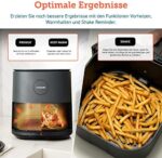 COSORI Heissluftfritteuse XXL 4,7L kompakt Heissluftfriteuse mit Digitales Touchscreen und 9 Programmen, Ohne ÖL Fritteuse, biz zu 230 Grad, Airfryer für 2-4 Personen mit Rezeptbuch auf Deutsch,1500W – Bild 6