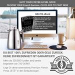 720°DGREE Edelstahl French Press “Sunrise“ - 1Liter - BPA-Frei - Kaffeebereiter, Pressstempelkanne, Pressfilterkanne mit permanent Filter - Elegante Kaffeekanne für 4-8 Tassen perfekten Kaffeegenuss – Bild 7