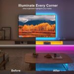 TVLIVE LED Strip, LED Streifen, Lichterkette mit Fernbedienung, 16 Mio. Farben, App-Steuerung, Musik Sync, Dimmbar, Farbwechsel 5050 Band für Schlafzimmer Zuhause Schrankdek – Bild 6