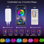 LED Strip, Bonve Pet Bluetooth RGB Streifen, Farbwechsel Lichterkette mit Fernbedienung, App Steuerung, Musikmodus, Timer Einstellung, Dimmbar,  für Haus, Schlafzimmer, TV, Küche – Bild 2