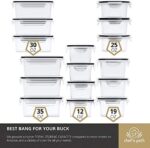 Chef's Path, Vorratsdosen Set aus 16 Frischhaltedosen mit Deckel, Ideal als Vorratsbehälter, Aufbewahrungsbox Küche, Vorratsbehälter, Vorratsdose, Aufbewahrung Küche Aufbewahrung & Organisation – Bild 2