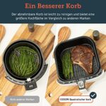 COSORI Heissluftfritteuse 5,5L XXL Friteuse Heissluft Fritteusen Air Fryer mit Digitalem LED-Touchscreen, 13 Programmen, Vorheizen & Warmhalten, 100 Rezepte auf Deutsch, ohne Öl, 1700W – Bild 10