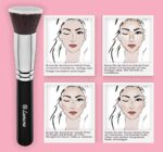 Make Up Pinsel Kabuki Foundation Pinsel Schminkpinsel Kosmetikpinsel Ideal für Cremige, Pudrige oder Flüssige Foundation Dichte Synthetische Premium Pinselhaare ohne Ausfall Super Geschenkidee – Bild 5