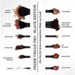 Make-up Pinselset Luvia, Prime Vegan Pro Black, 12 Schminkpinsel inkl. Pinselaufbewahrung, Blender Schwamm & Reinigungsmatte Für Kosmetikpinsel, In Schwarz – Bild 3
