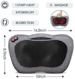 Rückenmassagegerät, Nackenmassagegerät, Massagekissen mit Wärme, Geschenke für Papa Mama Muskelschmerzlinderung, Geschenke für Männer, Frauen – Bild 6