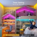 TVLIVE LED Strip, LED Streifen, Lichterkette mit Fernbedienung, 16 Mio. Farben, App-Steuerung, Musik Sync, Dimmbar, Farbwechsel 5050 Band für Schlafzimmer Zuhause Schrankdek – Bild 5