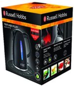 Russell Hobbs Wasserkocher Textures+, 1,7l, 2400W, LED Beleuchtung, Schnellkochfunktion, optimierte Ausgusstülle, herausnehmbarer Kalkfilter, Teekocher schwarz 22591-70 – Bild 2