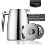720°DGREE Edelstahl French Press “Sunrise“ - 1Liter - BPA-Frei - Kaffeebereiter, Pressstempelkanne, Pressfilterkanne mit permanent Filter - Elegante Kaffeekanne für 4-8 Tassen perfekten Kaffeegenuss – Bild 5