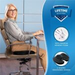 Everlasting Comfort Sitzkissen für den Bürostuhl - Memory Foam Kissen - Unterstützung für Beine, Hüften, Steissbein und Rücken (Schwarz) – Bild 3