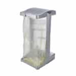 keeeper System, Müllsackständer mit integriertem Aufbewahrungsfach, 60-120 l, Ole, Silber