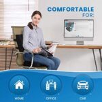Everlasting Comfort Sitzkissen Kombination – wärmeempfindliche Lendenwirbelstütze – stützendes Rückenkissen und Sitzkissen aus Gel – Schwarz – Bild 6