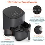 COSORI Heissluftfritteuse XXL 4,7L kompakt Heissluftfriteuse mit Digitales Touchscreen und 9 Programmen, Ohne ÖL Fritteuse, biz zu 230 Grad, Airfryer für 2-4 Personen mit Rezeptbuch auf Deutsch,1500W – Bild 10