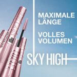 Maybelline New York Schwarze Wimperntusche für extrem lange Wimpern, Lash Sensational Sky High Mascara, Very Black, 7,2 ml – Bild 8