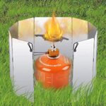 Diswoooe Faltbar Aluminium Windschutz, 10 Stücke Outdoor-Aluminium-Windschutz für Campingkocher, Gaskocher – Bild 6