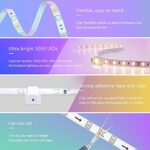 TVLIVE LED Strip, LED Streifen, Lichterkette mit Fernbedienung, 16 Mio. Farben, App-Steuerung, Musik Sync, Dimmbar, Farbwechsel 5050 Band für Schlafzimmer Zuhause Schrankdek – Bild 7