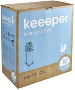 keeeper System, Müllsackständer mit integriertem Aufbewahrungsfach, 60-120 l, Ole, Silber – Bild 7