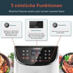 COSORI Heissluftfritteuse 5,5L XXL Friteuse Heissluft Fritteusen Air Fryer mit Digitalem LED-Touchscreen, 13 Programmen, Vorheizen & Warmhalten, 100 Rezepte auf Deutsch, ohne Öl, 1700W – Bild 5