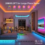 TVLIVE LED Strip, LED Streifen, Lichterkette mit Fernbedienung, 16 Mio. Farben, App-Steuerung, Musik Sync, Dimmbar, Farbwechsel 5050 Band für Schlafzimmer Zuhause Schrankdek – Bild 2